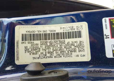 2013 Toyota Corolla S из США, поврежденный, VIN 5YFBU4EE1DP165334